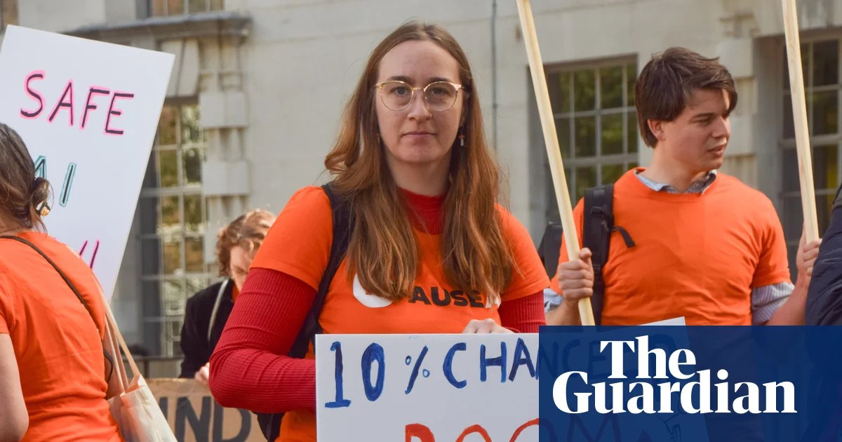 ‘Pull the plug’: protesters resort to direct action against AI firms